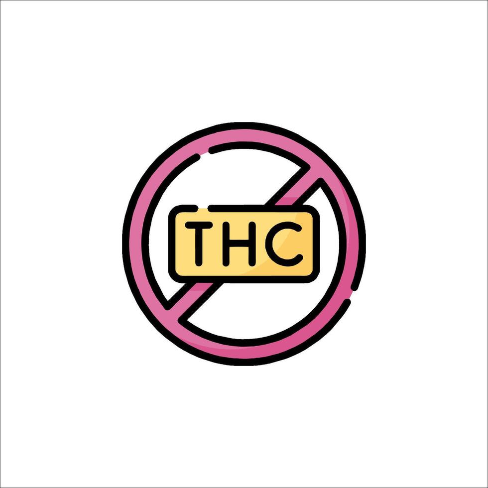 A no thc sign on a white background vector