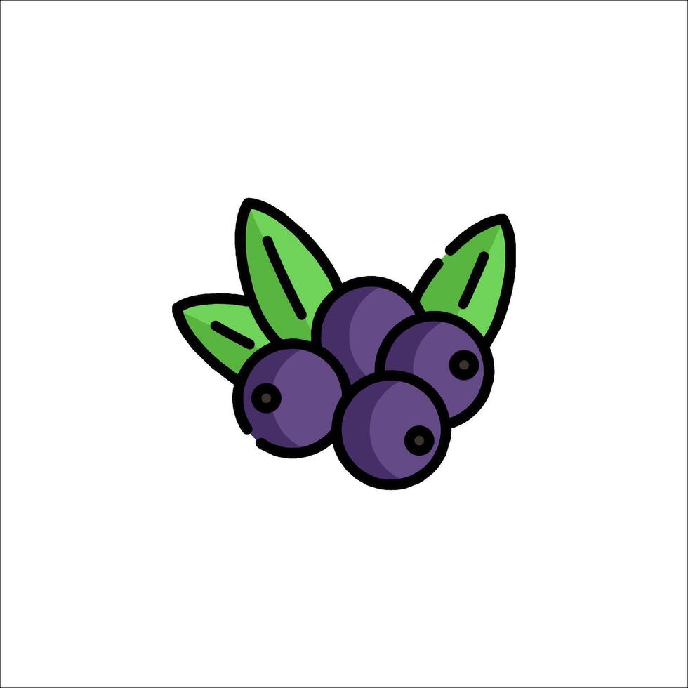 A blueberry icon on a white background vector