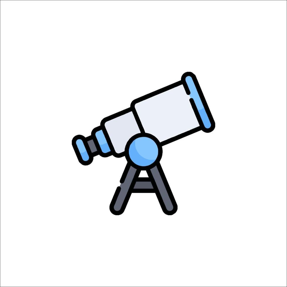 A telescope icon on a white background vector