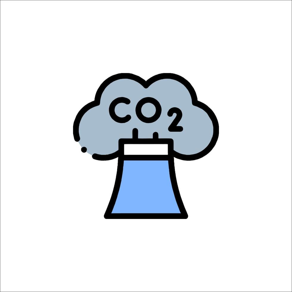A cloud with the word co2 on it vector