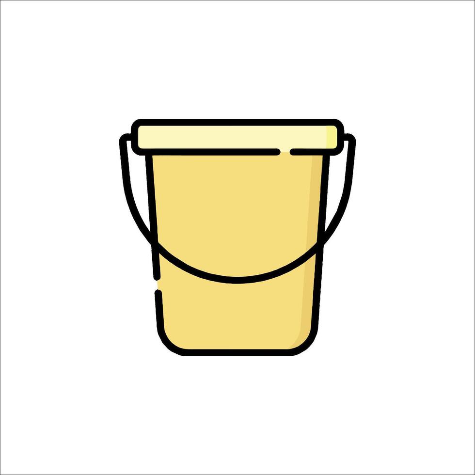 A bucket icon on a white background vector