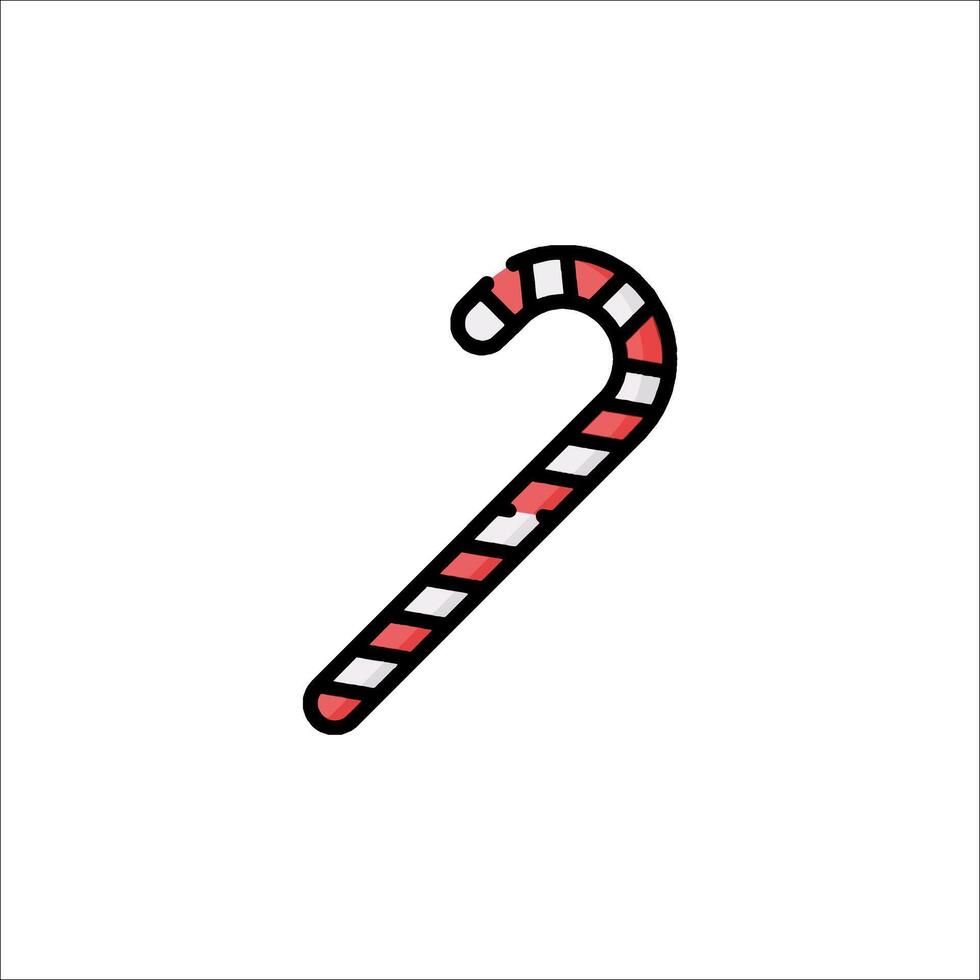 Candy cane icon vector