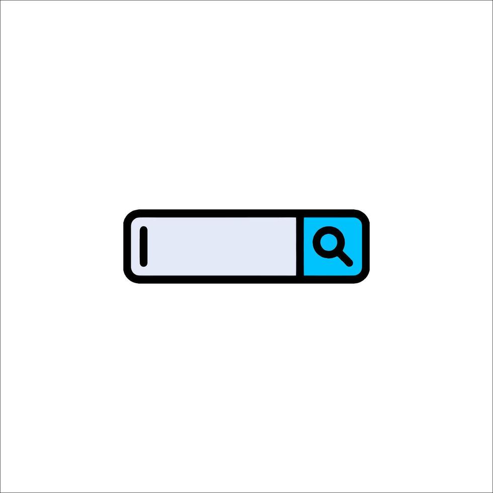 A search bar icon on a white background vector