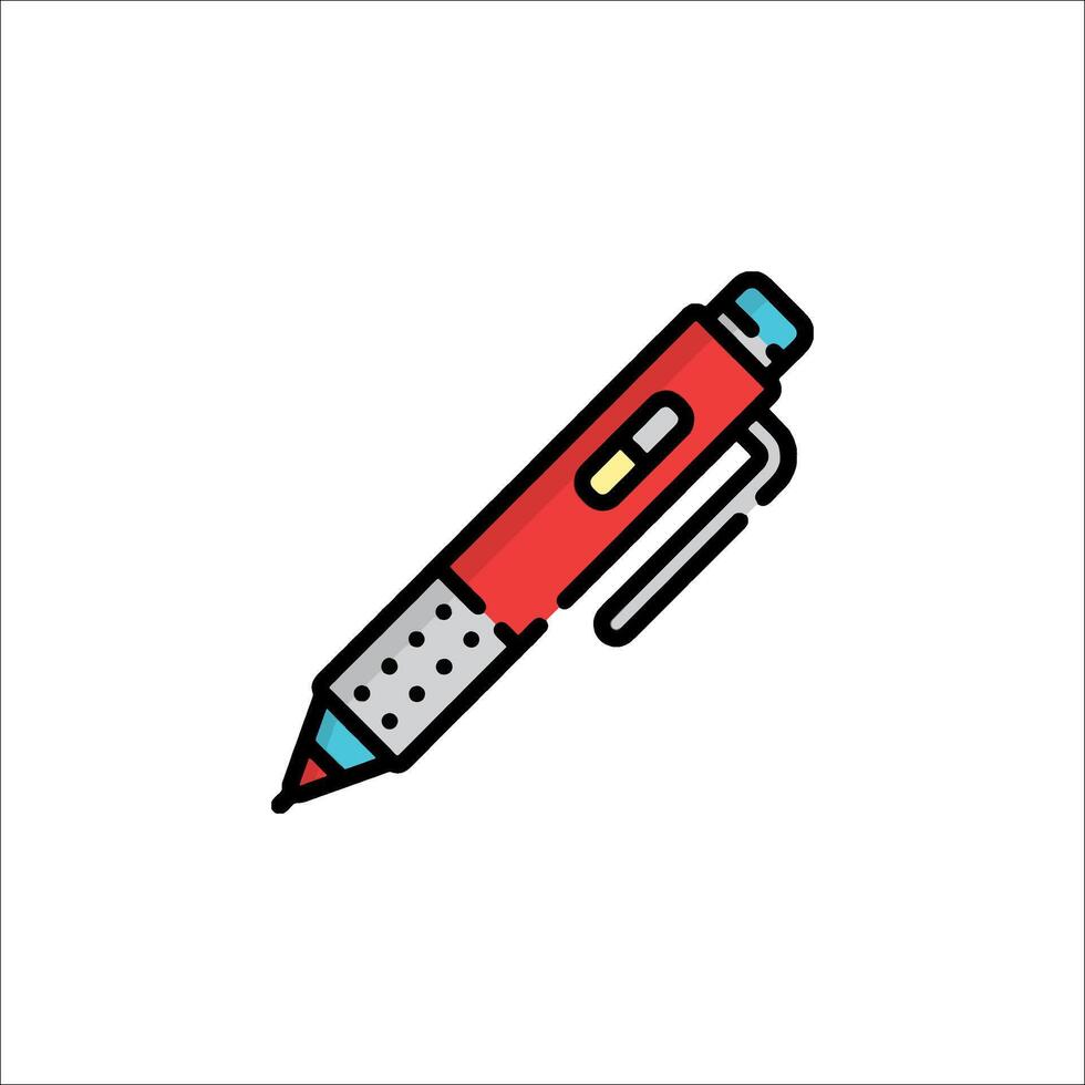 A red pen icon on a white background vector