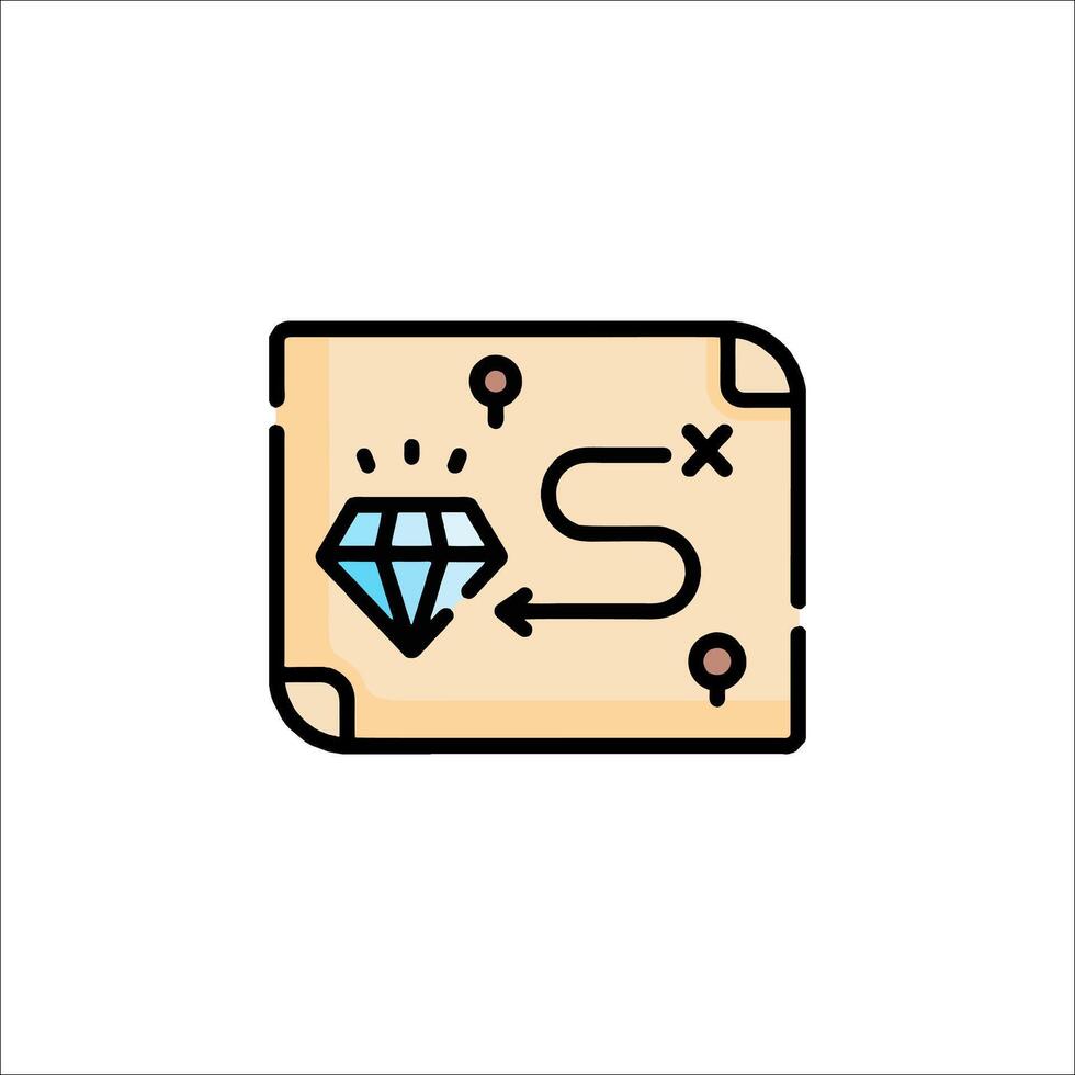 A diamond icon on a piece of paper vector