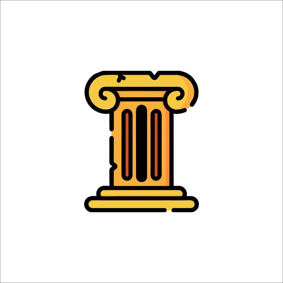Ancient column icon, illustration vector