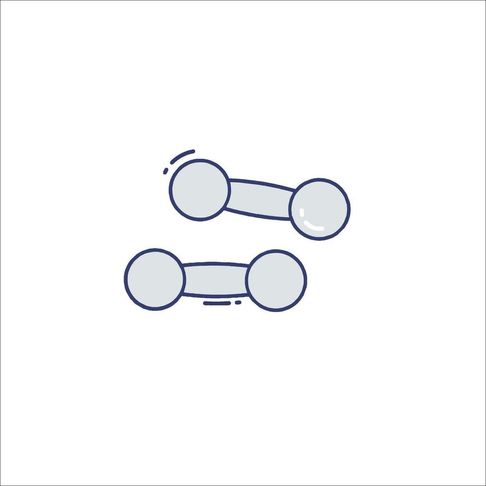 A pair of dumbbells on a white background vector