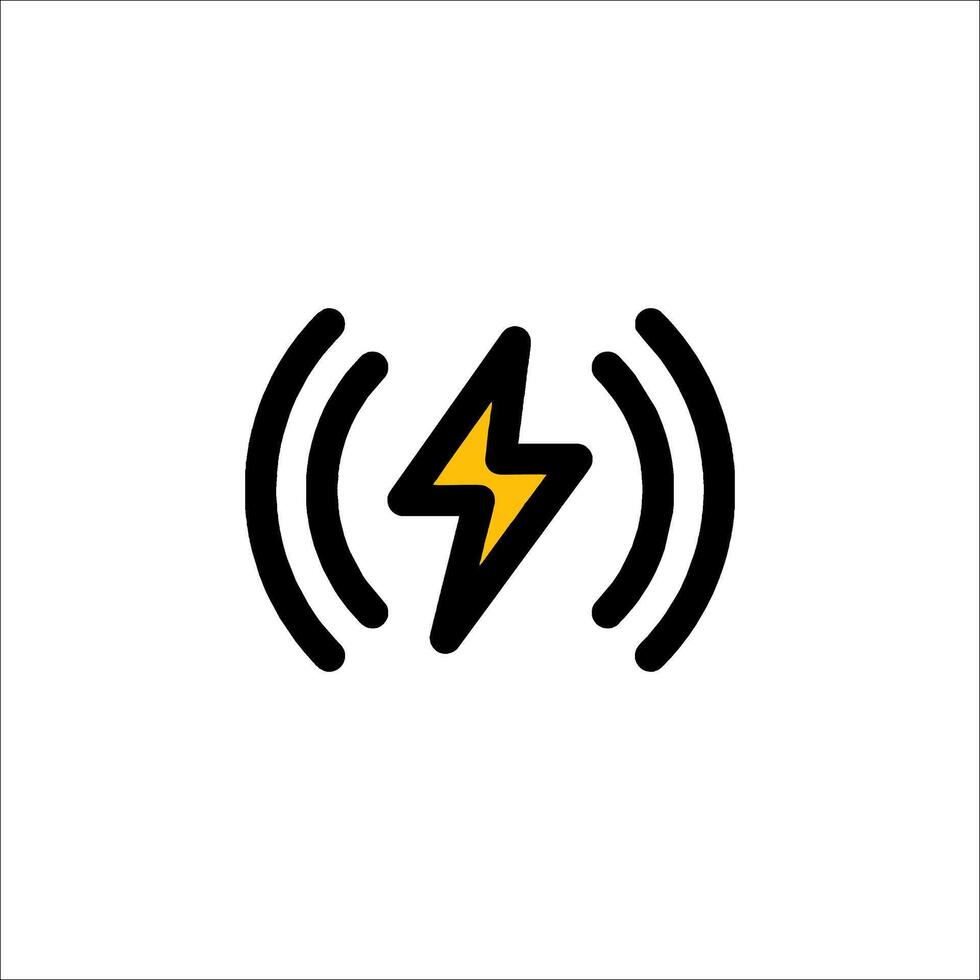 A lightning bolt icon on a white background vector