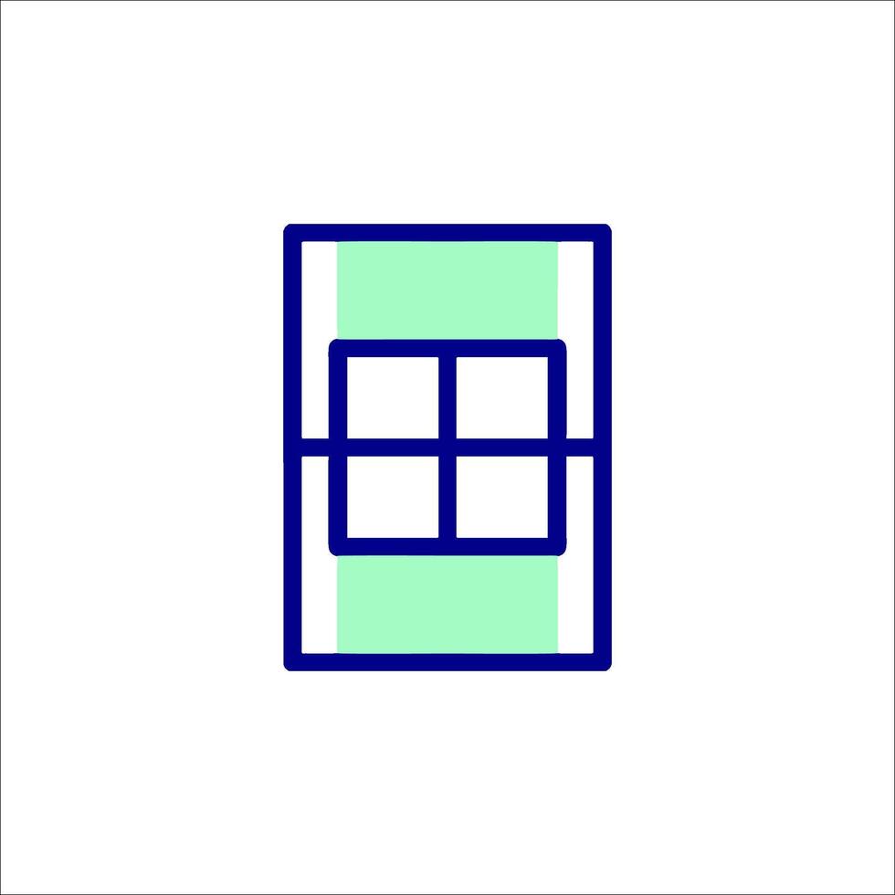 A square box with a square window in it vector