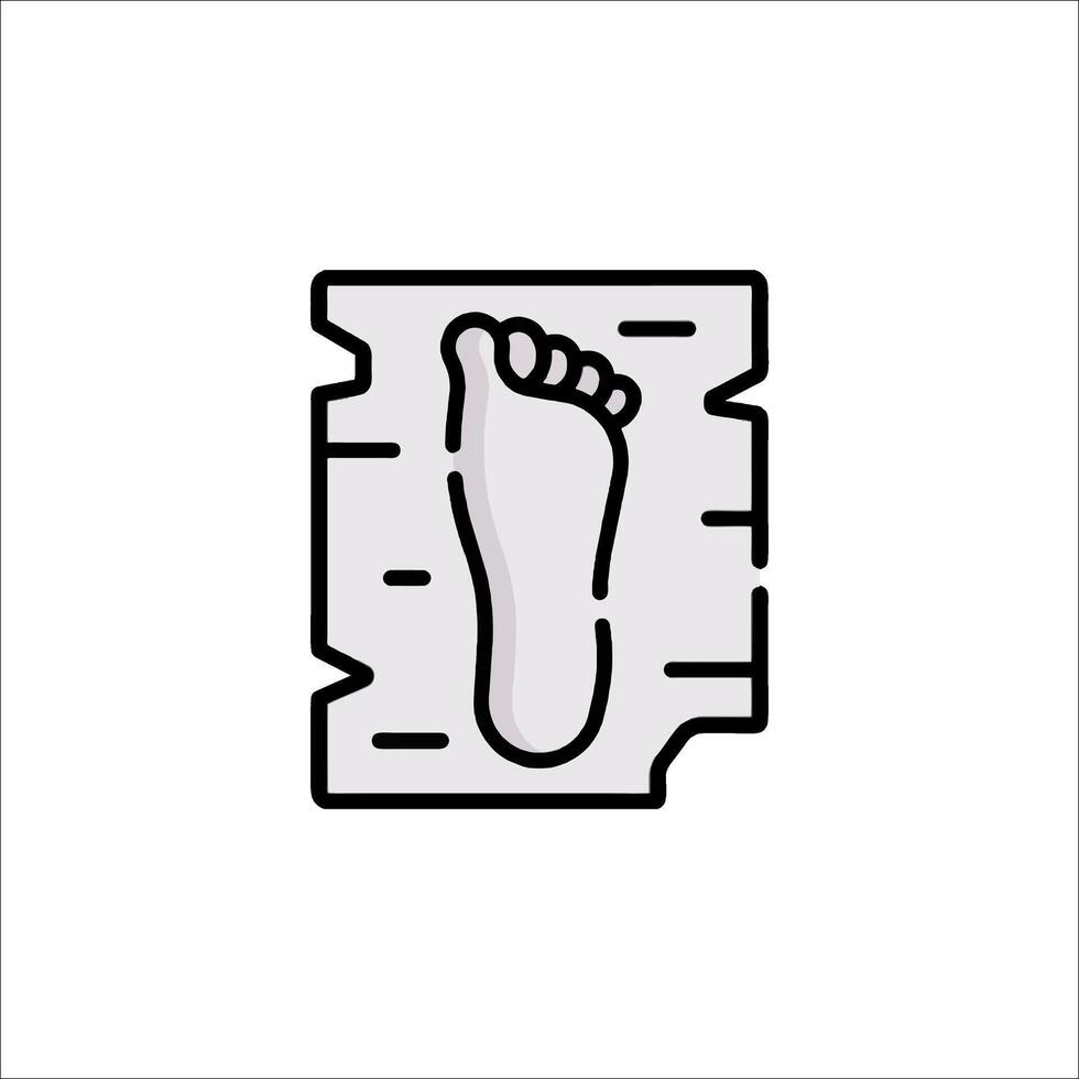 Footprint icon illustration on white background vector