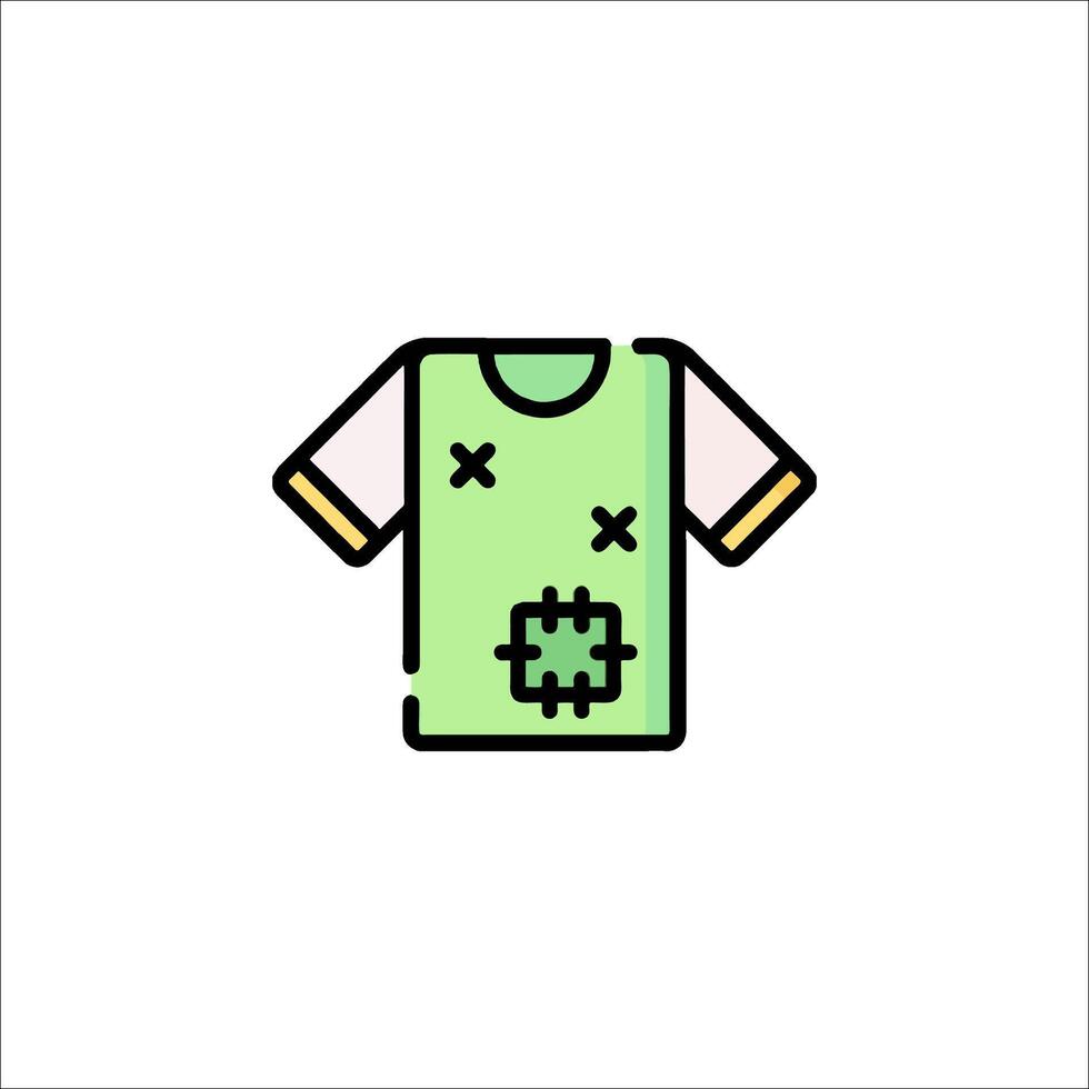 A t - shirt with a cross on it vector