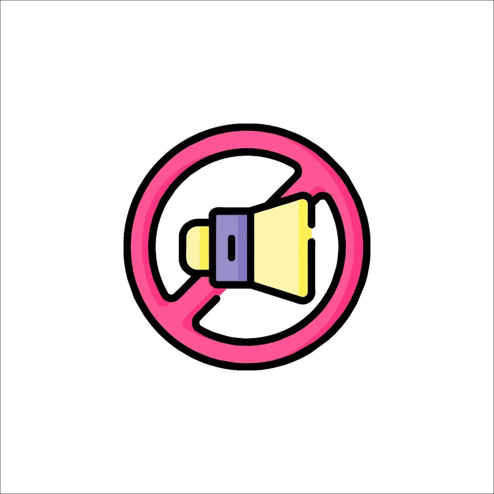 No noise icon illustration vector
