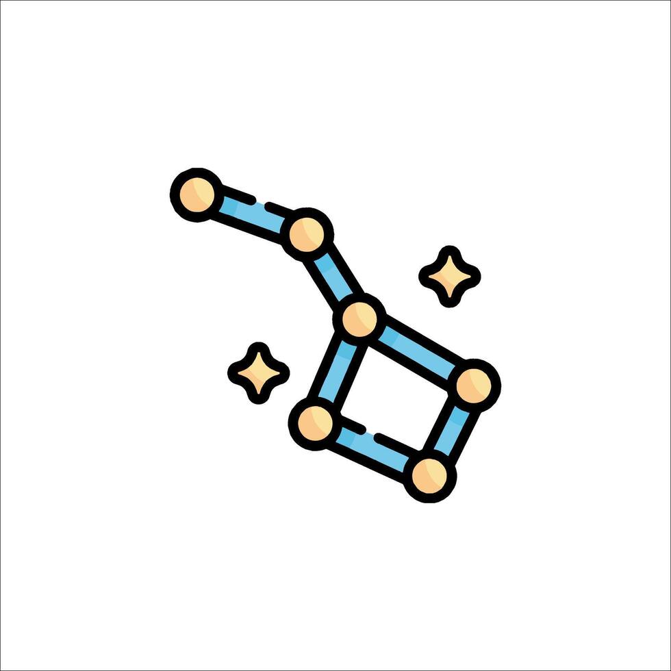 The constellation sign is shown in a line vector