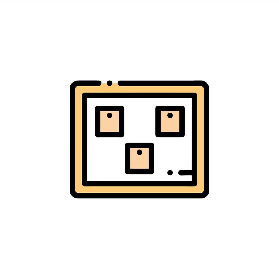 A square with four squares on it vector