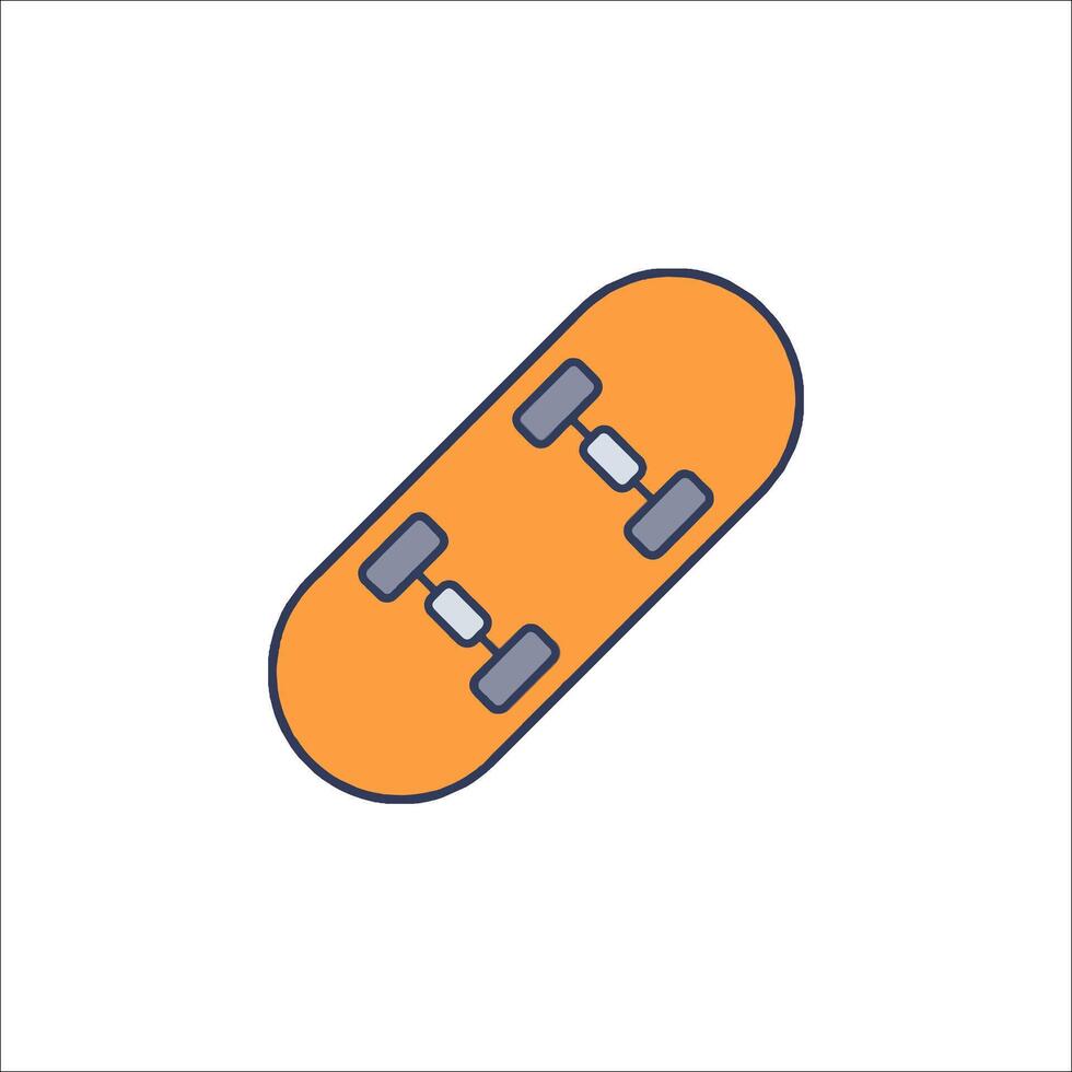 Skateboard icon illustration isolated on white background vector