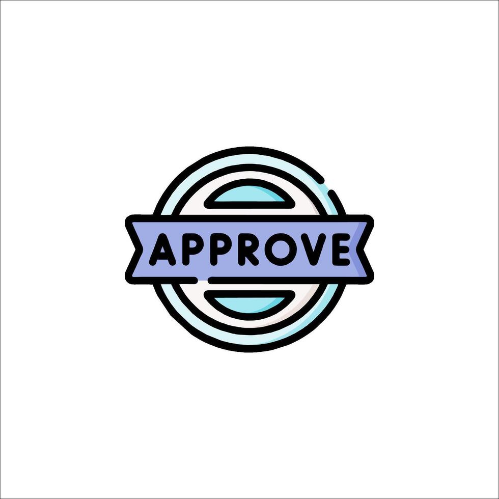 Approve logo design vector