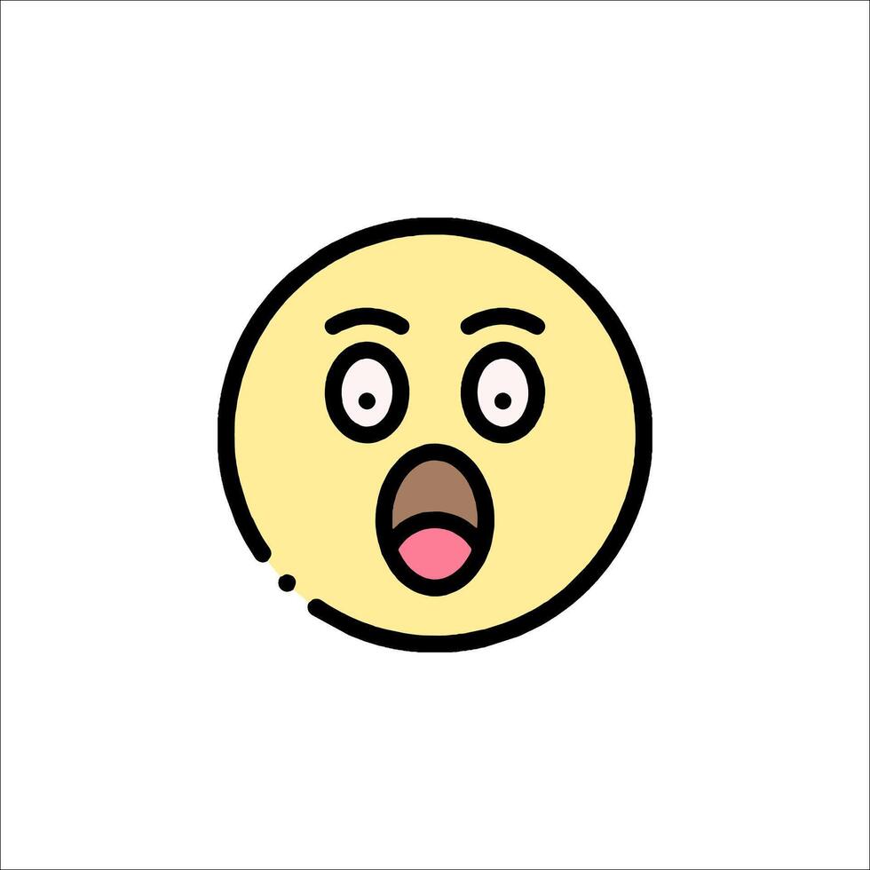 A cartoon face with a mouth open and a big nose vector