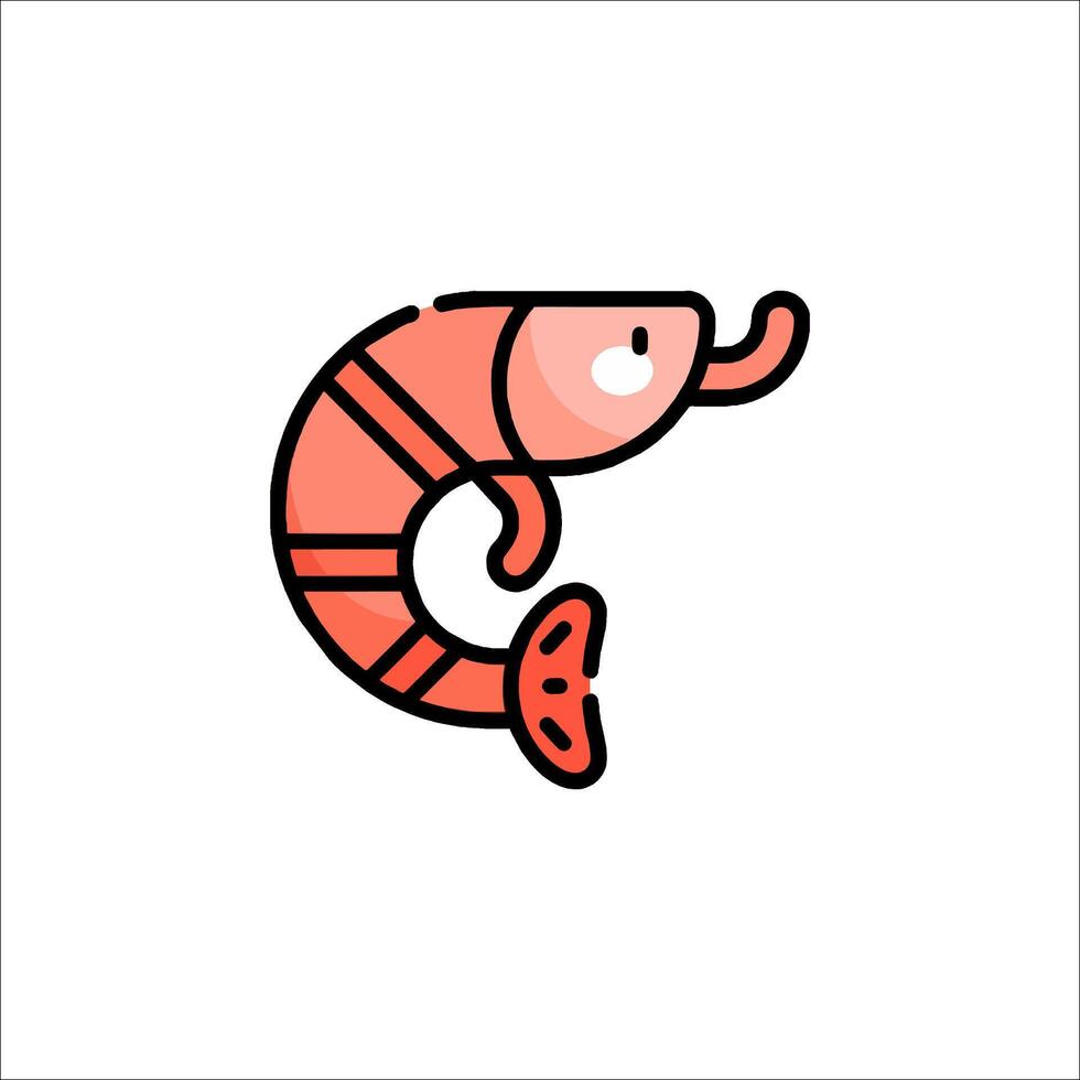 Shrimp icon illustration vector
