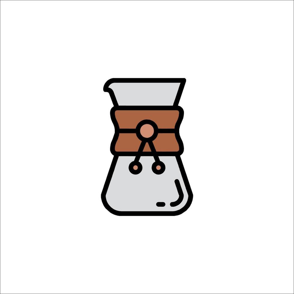 A coffee pot icon on a white background vector