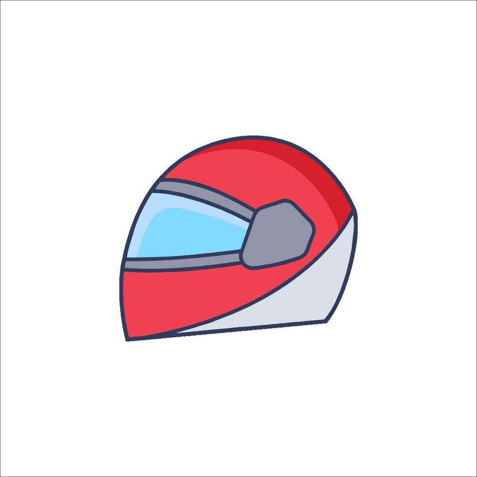 A red helmet icon on a white background vector
