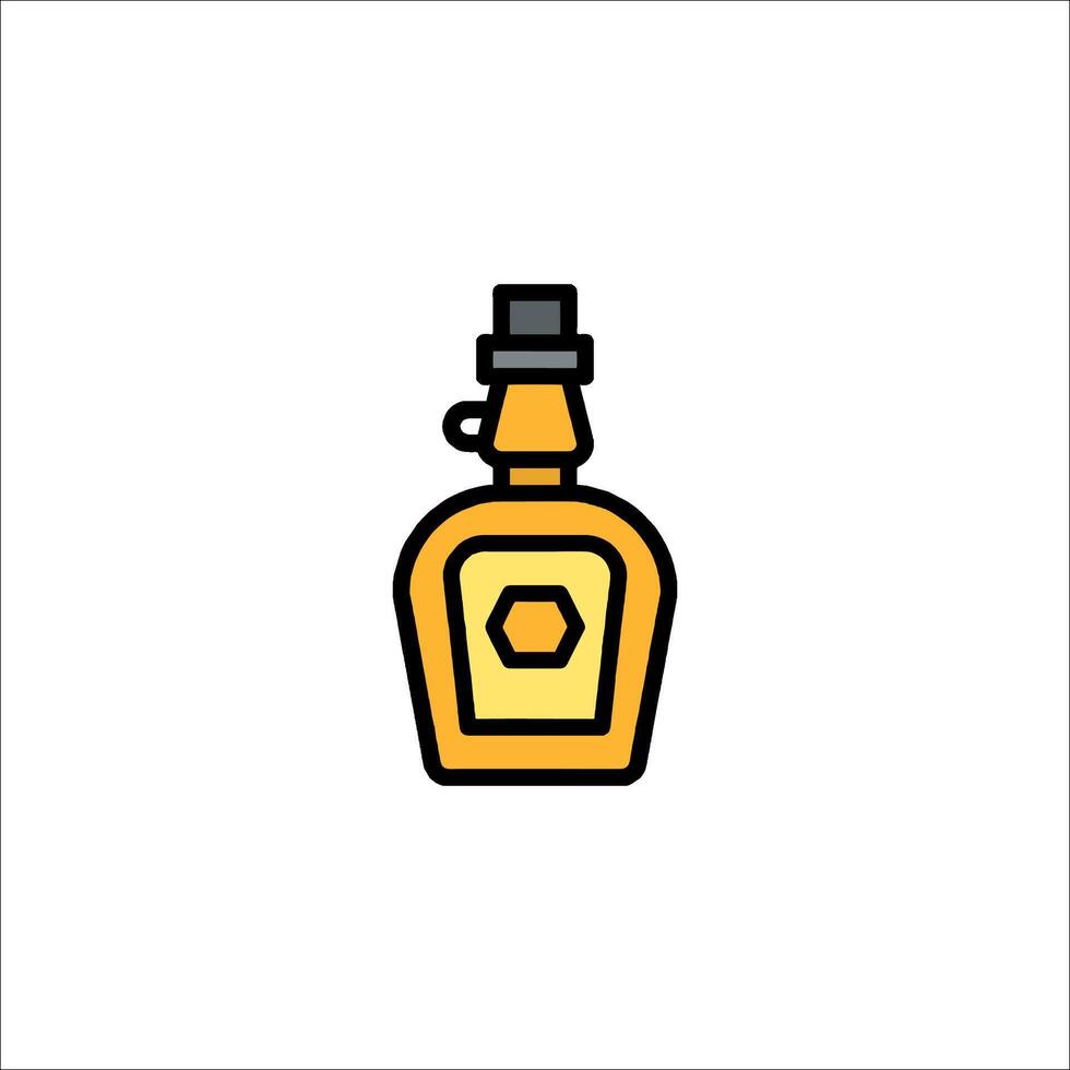 A bottle of whiskey on a white background vector
