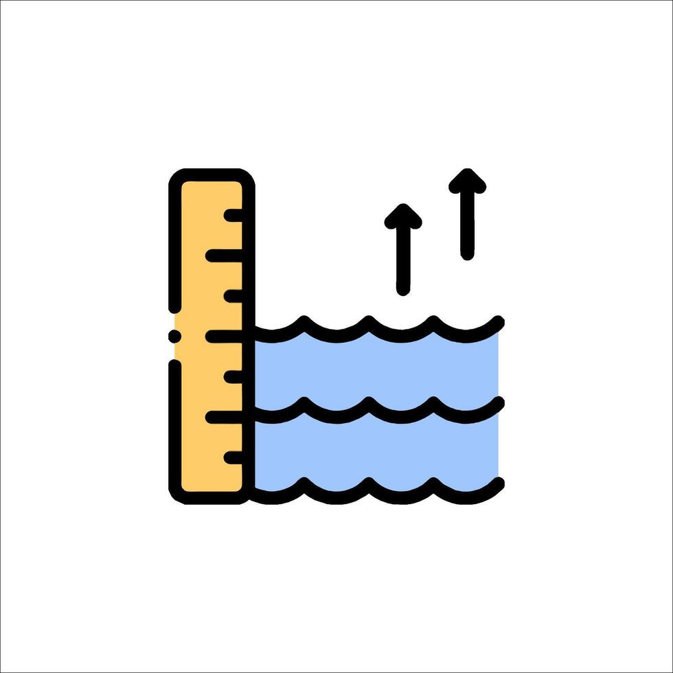 Water level icon illustration vector