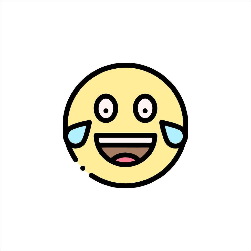 A cartoon emoticion with a smile on its face vector