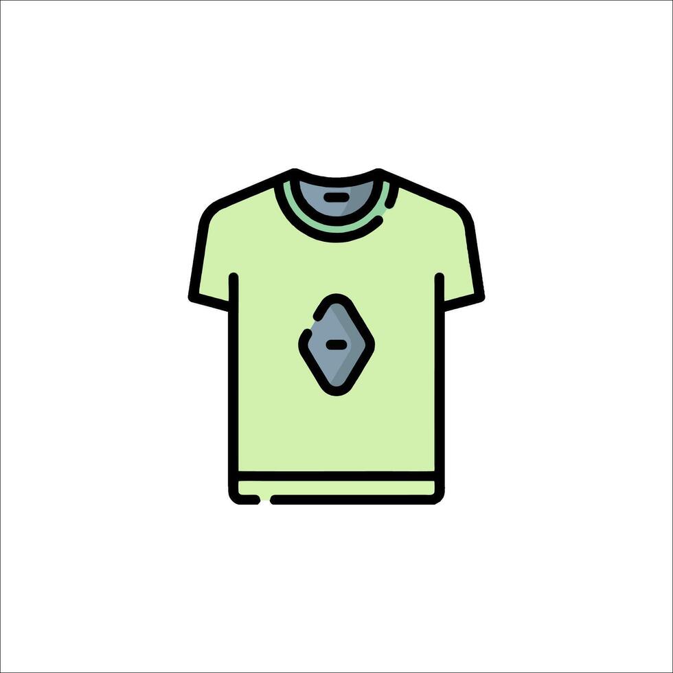 A t - shirt icon in a line style vector