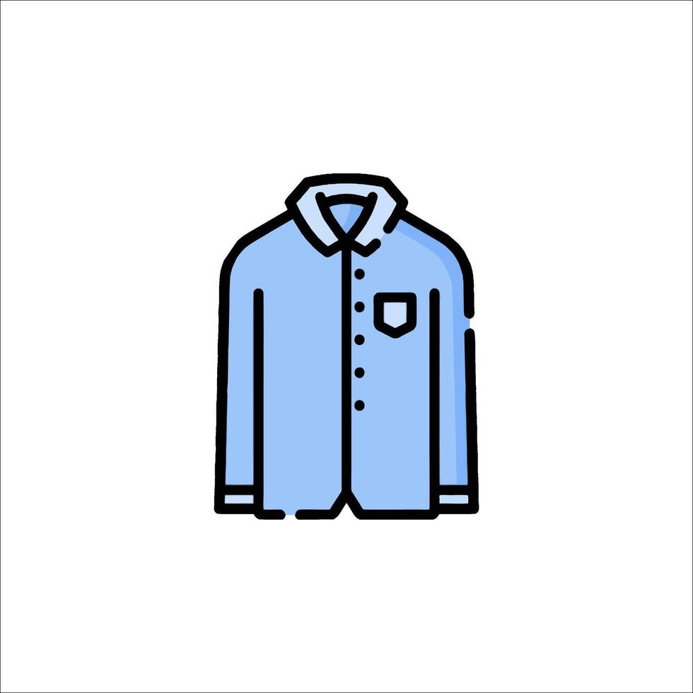 A blue shirt with a pocket on the front vector