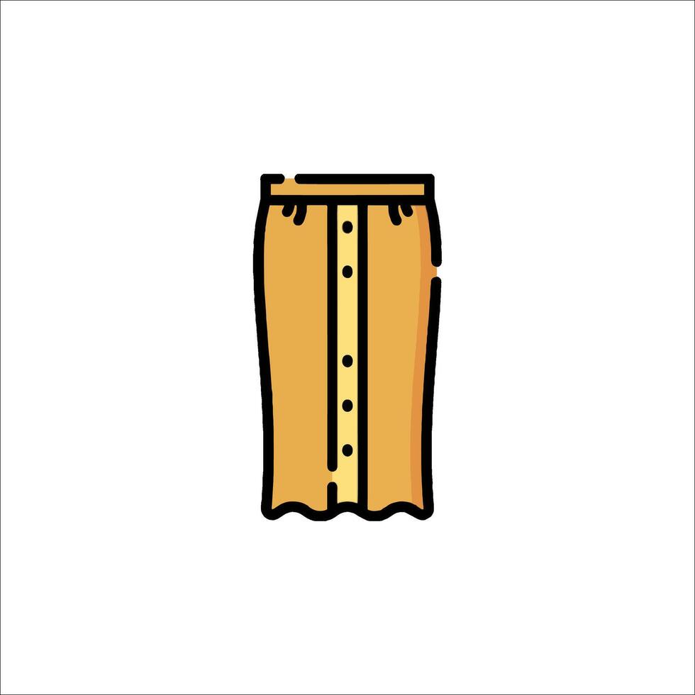 A skirt icon in a flat style vector