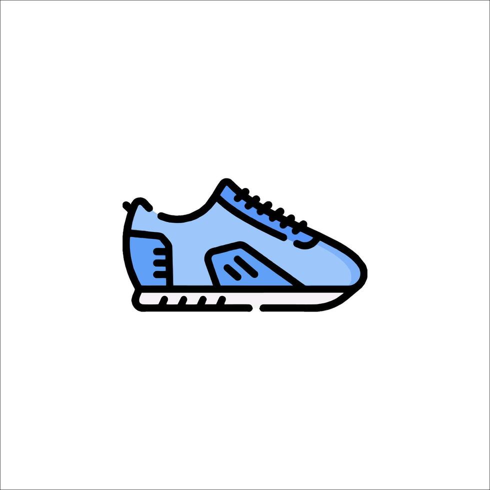 A blue shoe icon on a white background vector