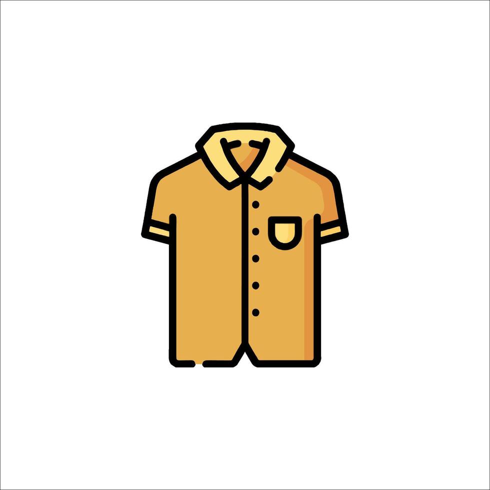 A shirt icon in a line style vector