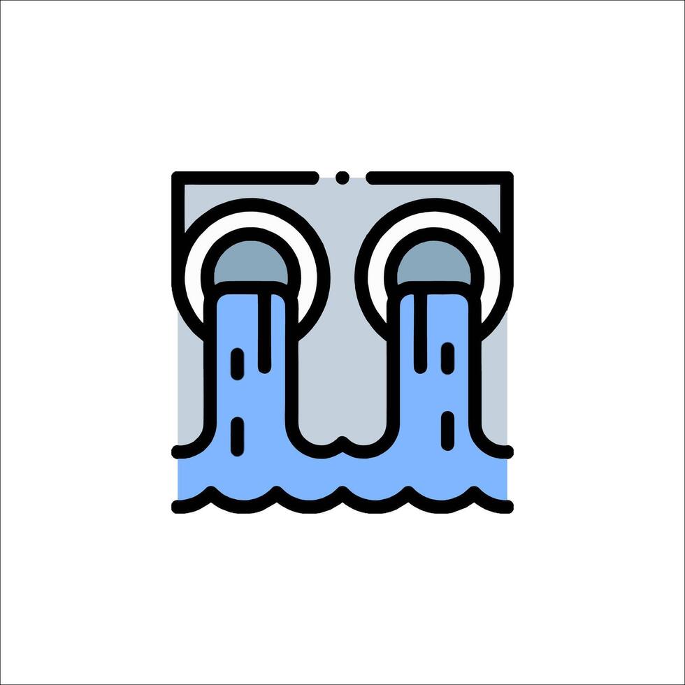 Water pipe icon illustration vector