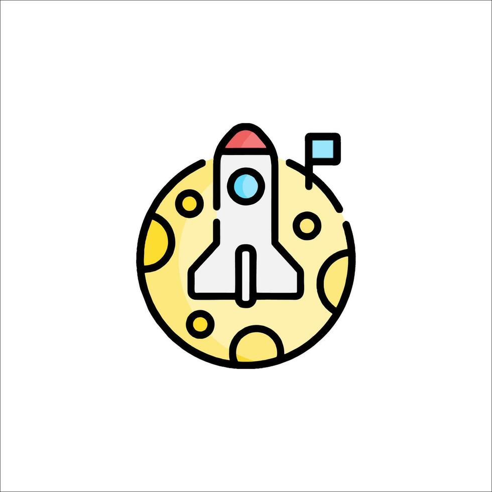 Space shuttle icon illustration vector