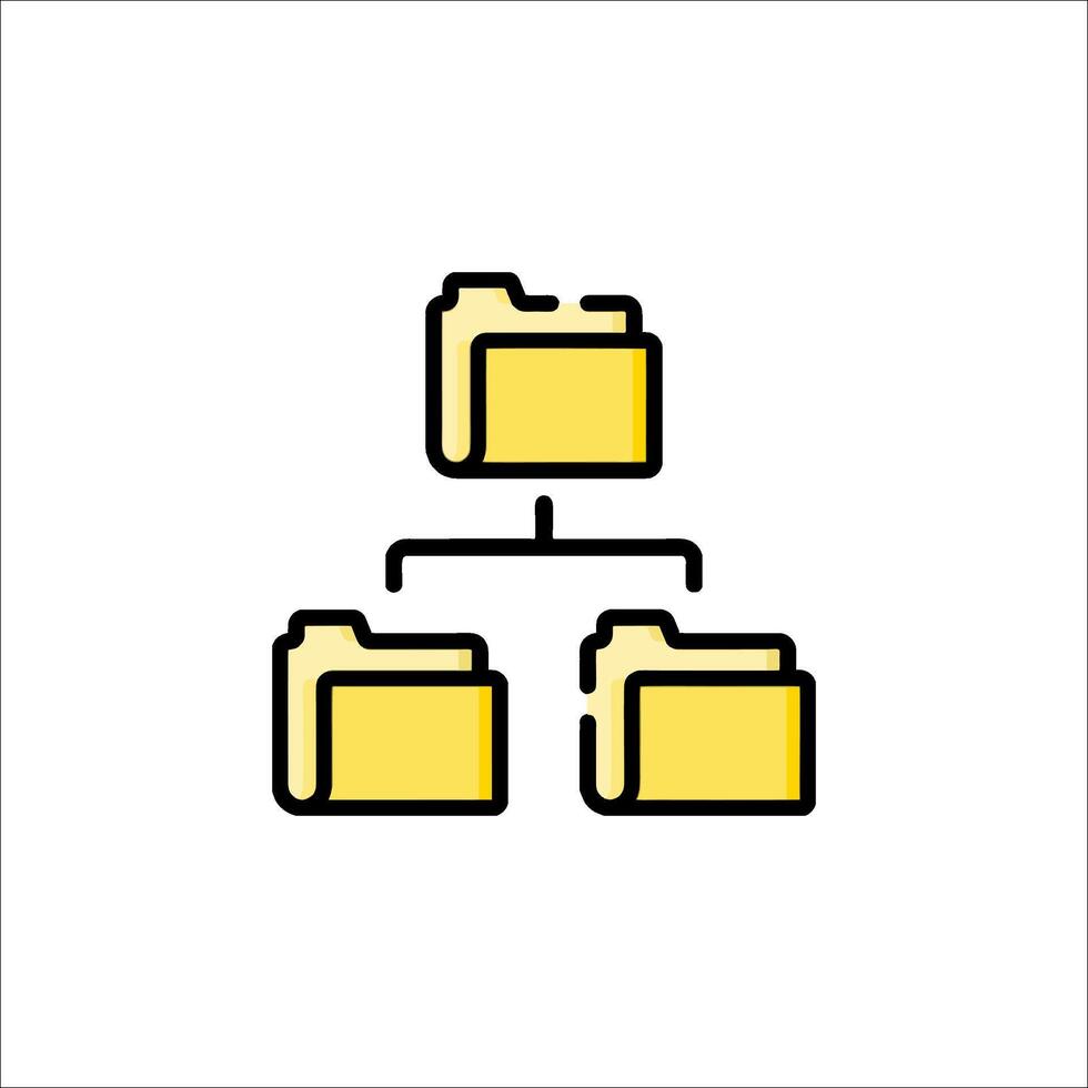 File folder icon vector