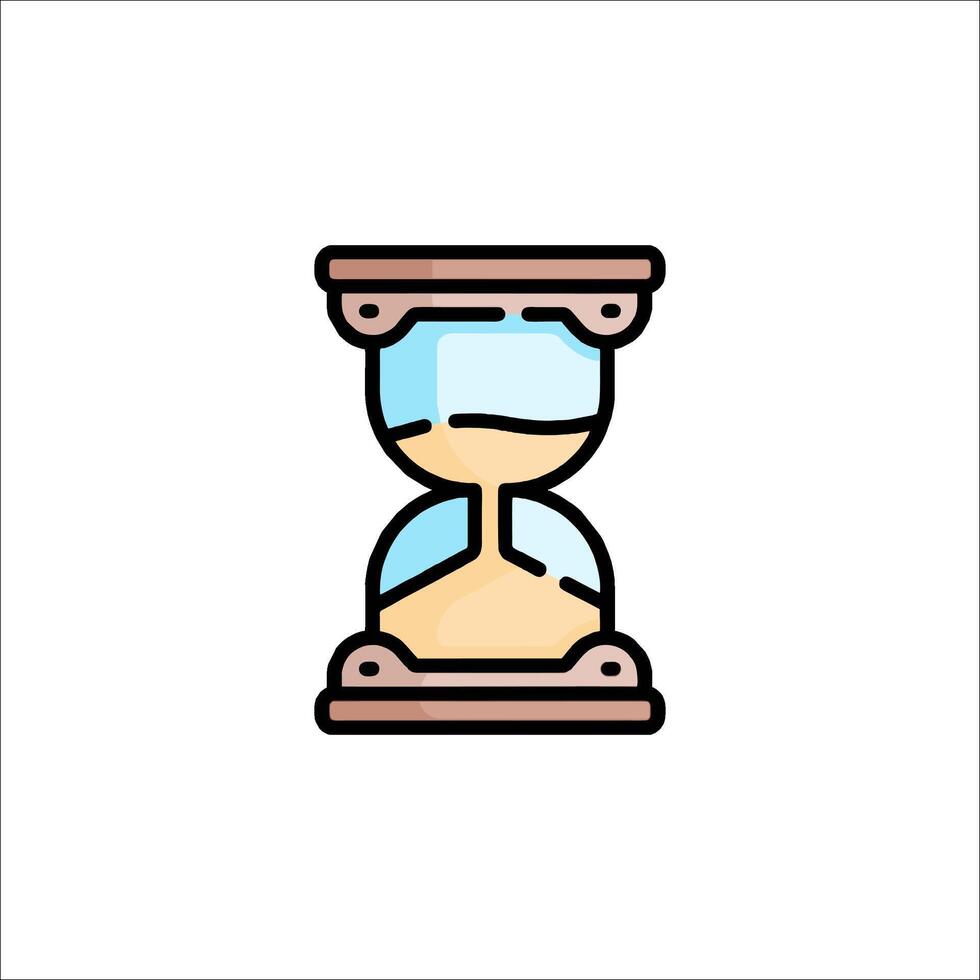 An hourglass icon on a white background vector