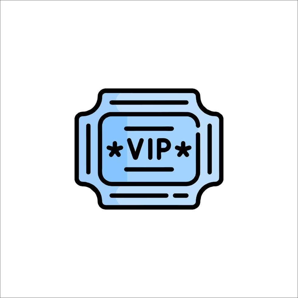 A ticket with the word vip on it vector