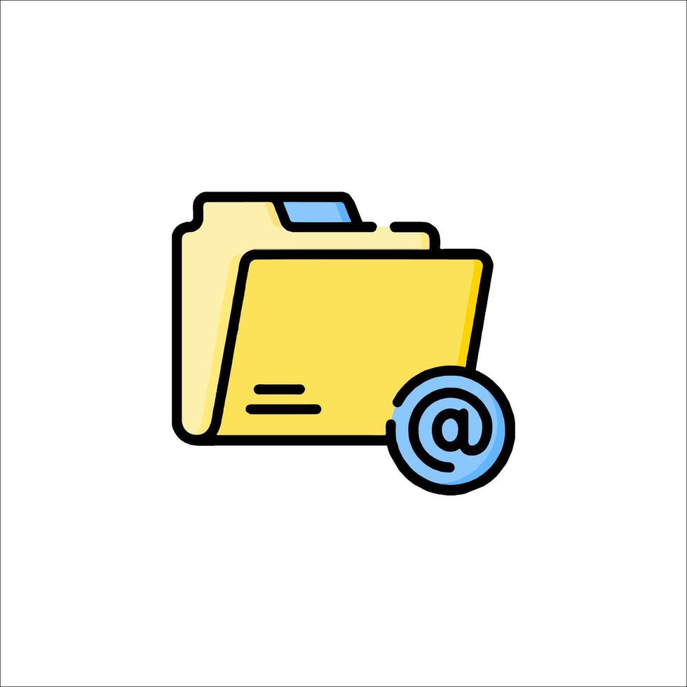 Email folder icon illustration vector