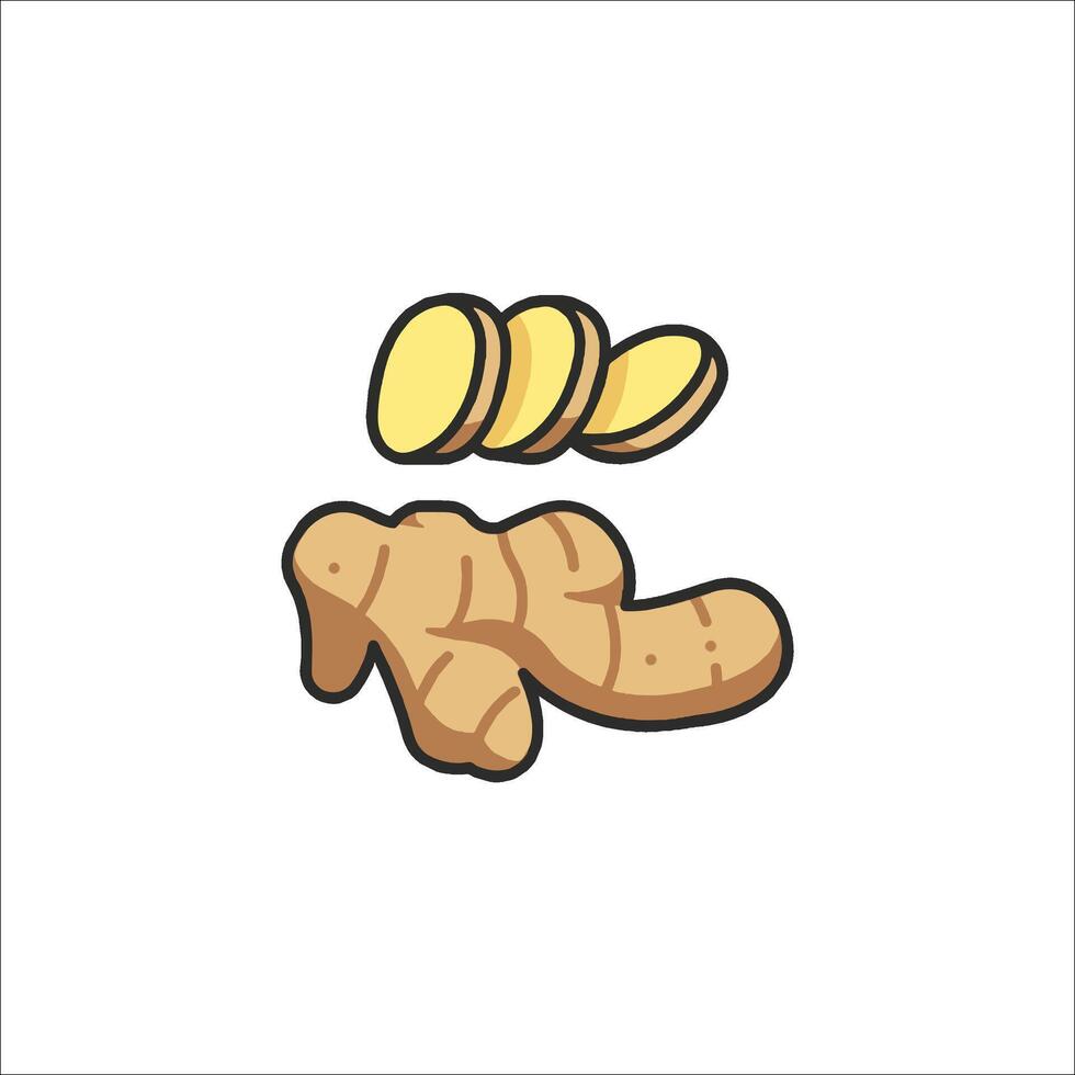 Ginger root icon illustration vector