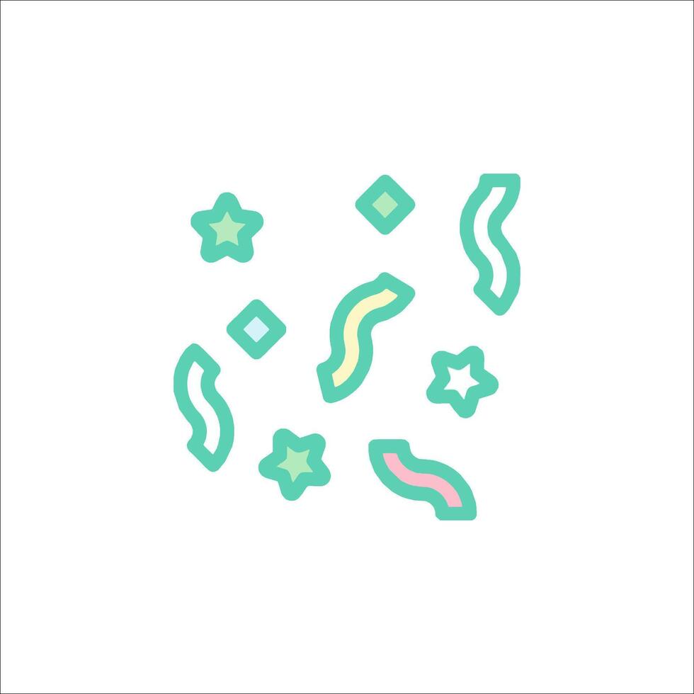 A colorful confetti icon on a white background vector