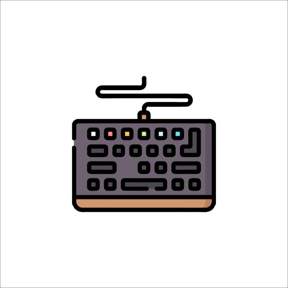A computer keyboard icon on a white background vector