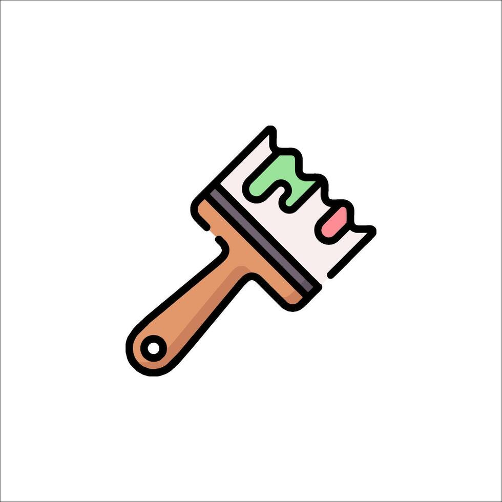 A paintbrush icon on a white background vector