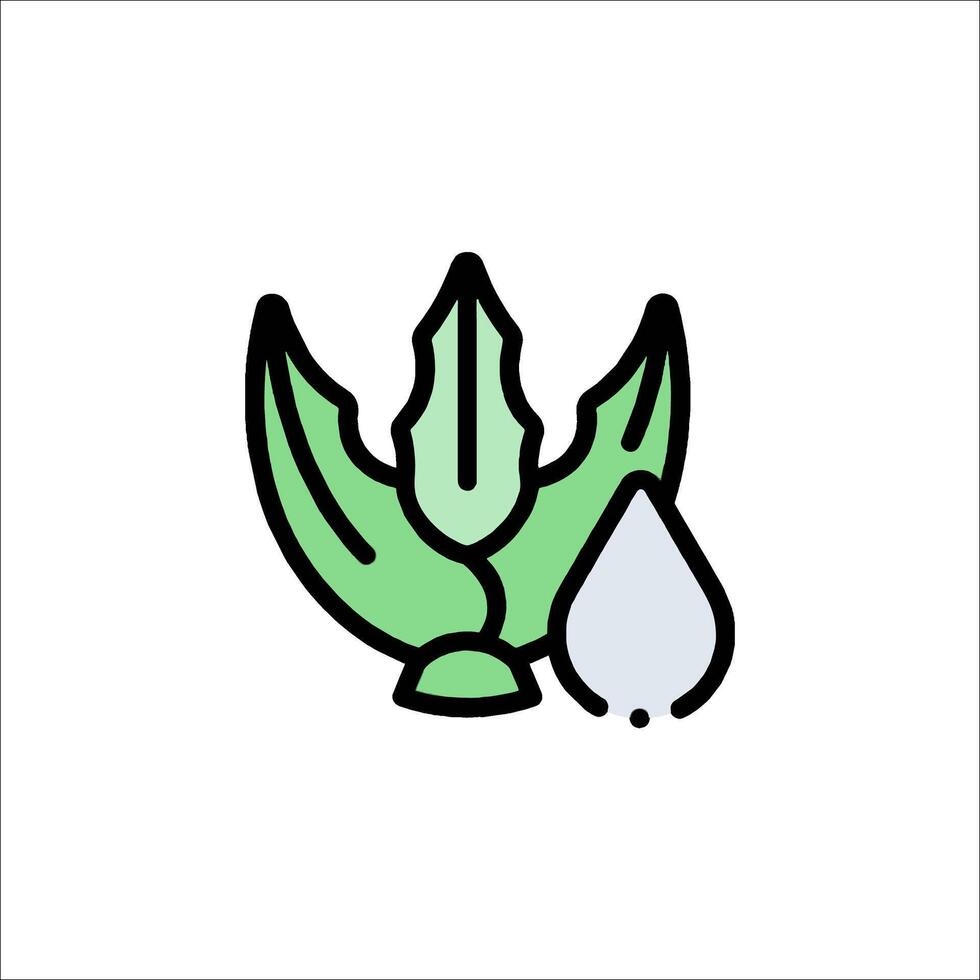 Aloe vera plant icon illustration vector