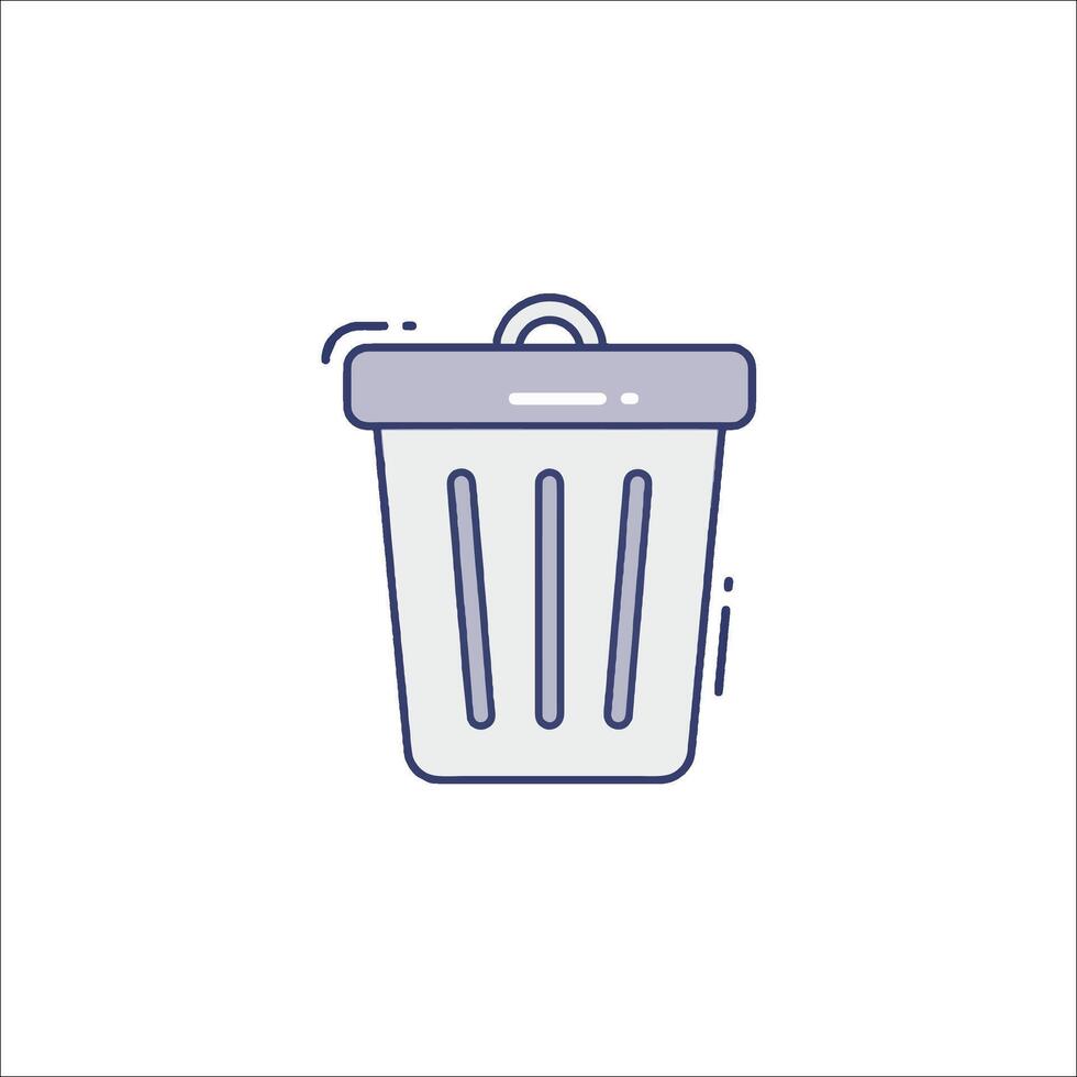 A trash can icon on a white background vector