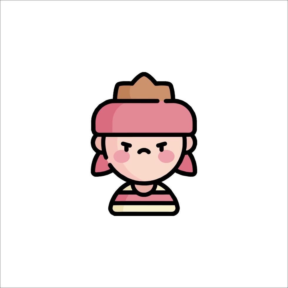 A cartoon character with a hat on vector