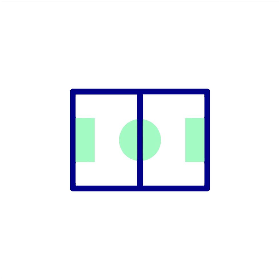 A blue and green square with a green circle in the middle vector