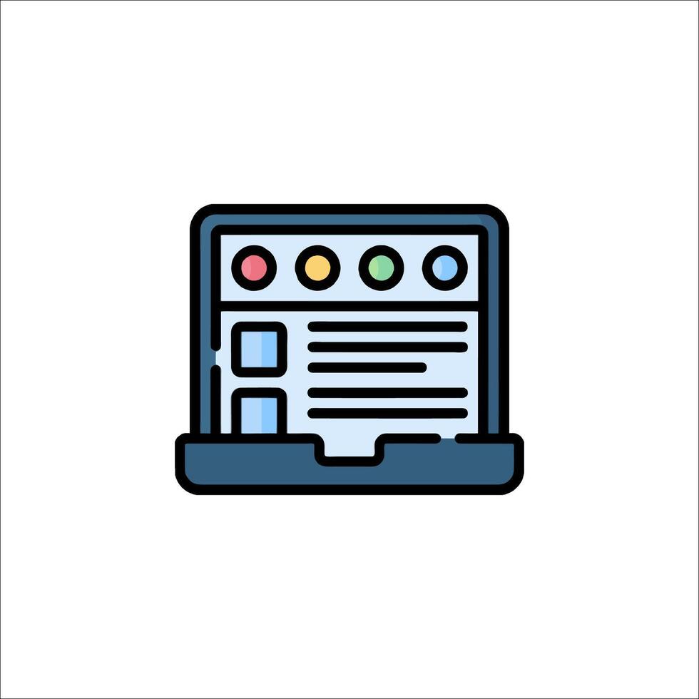 A computer screen with a check box icon vector