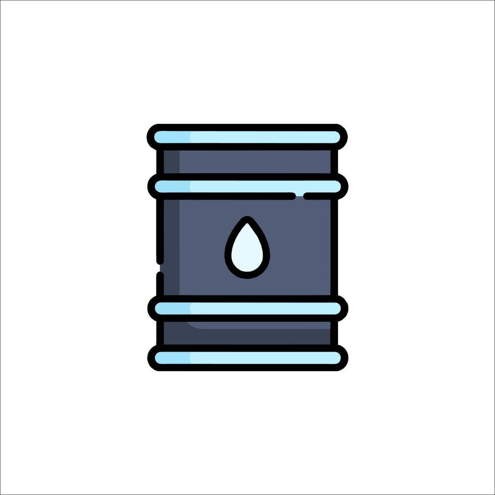 Barrel icon with water drop illustration vector