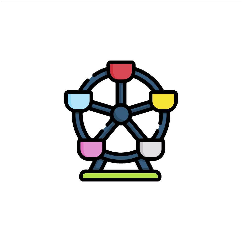 Ferris wheel icon illustration vector