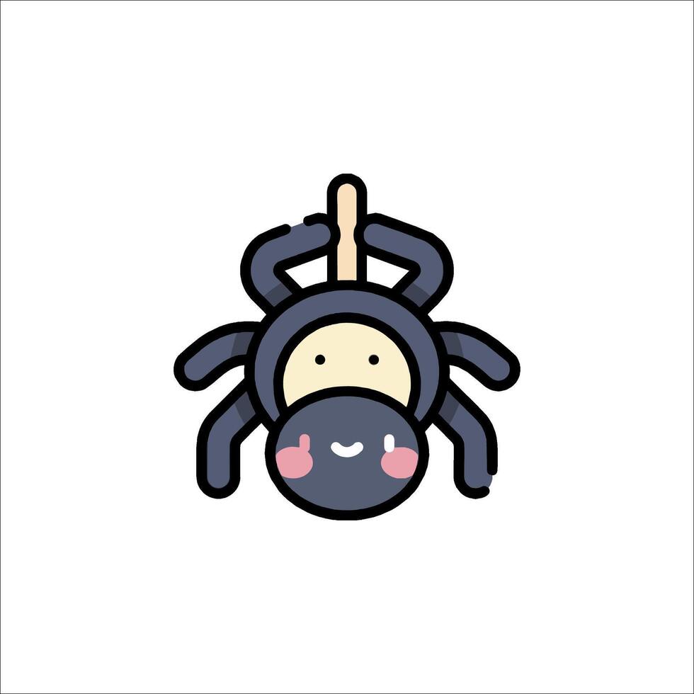 A cute spider with a smile on its face vector
